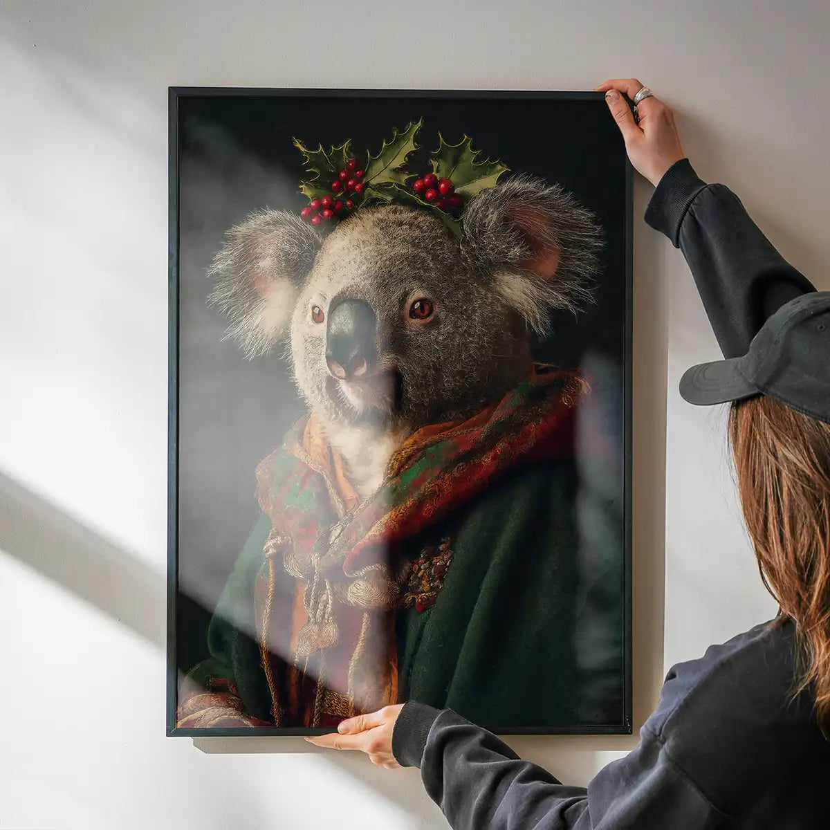 Christmas Koala Animal Portrait Print