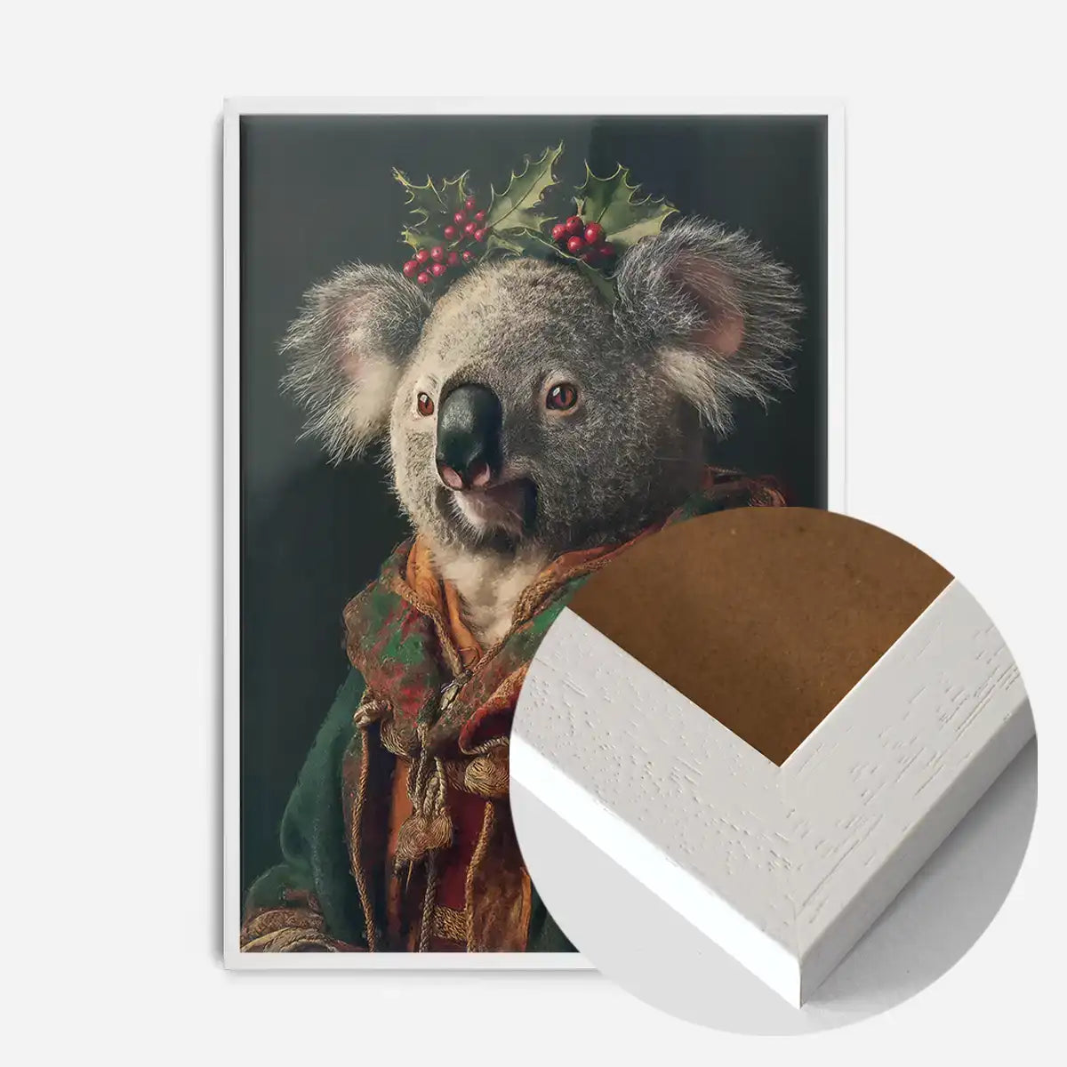 Christmas Koala Animal Portrait Print