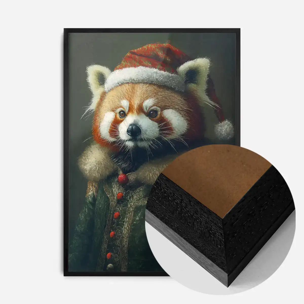 Christmas Red Panda Animal Portrait Print