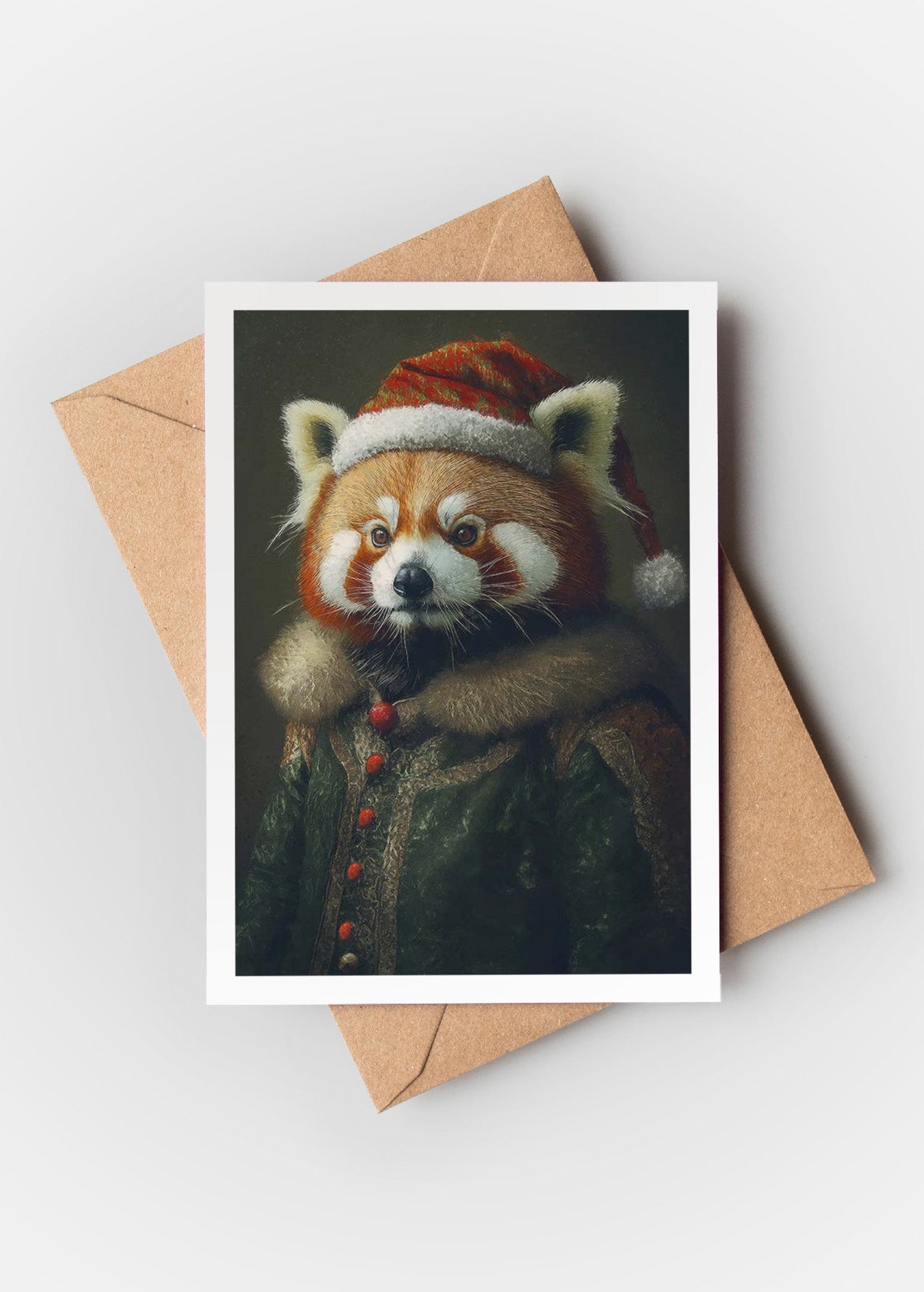 Red Panda A6 Christmas Greetings Card