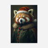 Christmas Red Panda Animal Portrait Print