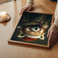 Christmas Red Panda Animal Portrait Print