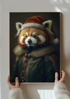 Christmas Red Panda Animal Portrait Print