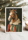 Christmas Horse Portrait A6 Christmas Greetings Card