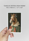 Christmas Horse Portrait A6 Christmas Greetings Card