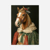 Christmas Red Horse Animal Portrait Print