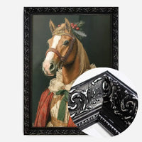 Christmas Red Horse Animal Portrait Print