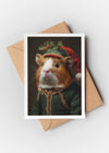 Hamster Portrait A6 Christmas Greetings Card