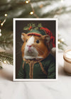 Hamster Portrait A6 Christmas Greetings Card