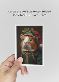 Hamster Portrait A6 Christmas Greetings Card