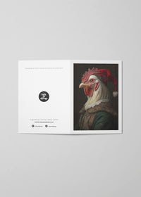 Chicken Portrait A6 Christmas Greetings Card