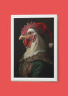 Chicken Portrait A6 Christmas Greetings Card