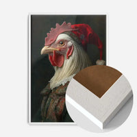 Christmas Chicken Animal Portrait Print
