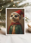 Meerkat Portrait A6 Christmas Greetings Card