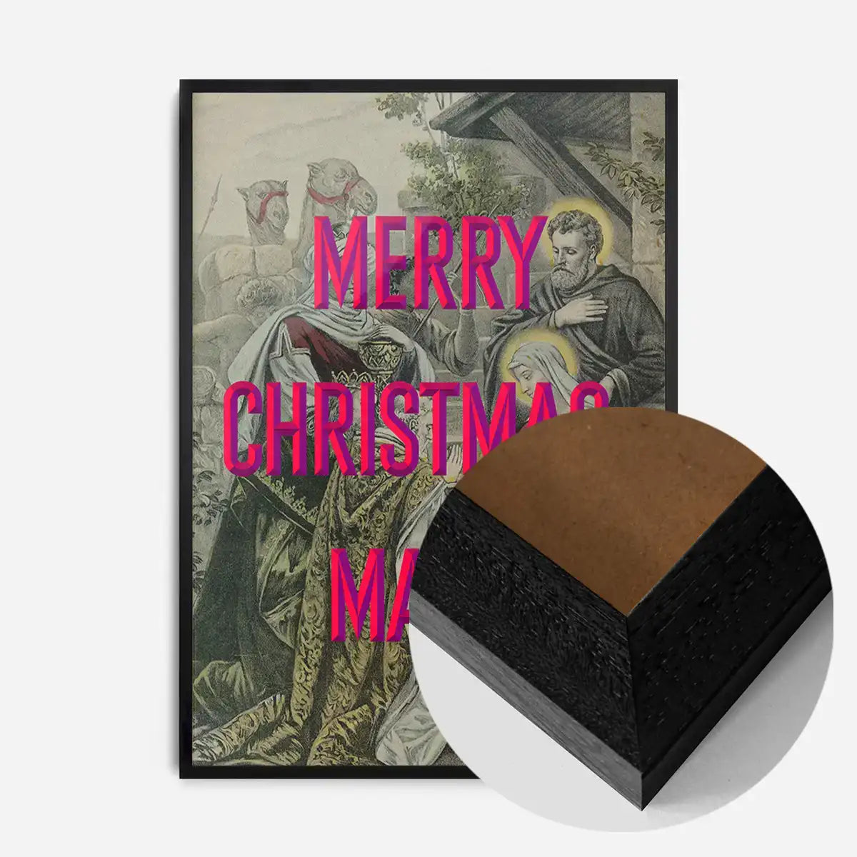 Merry Christmas Mate Nativity Poster Print