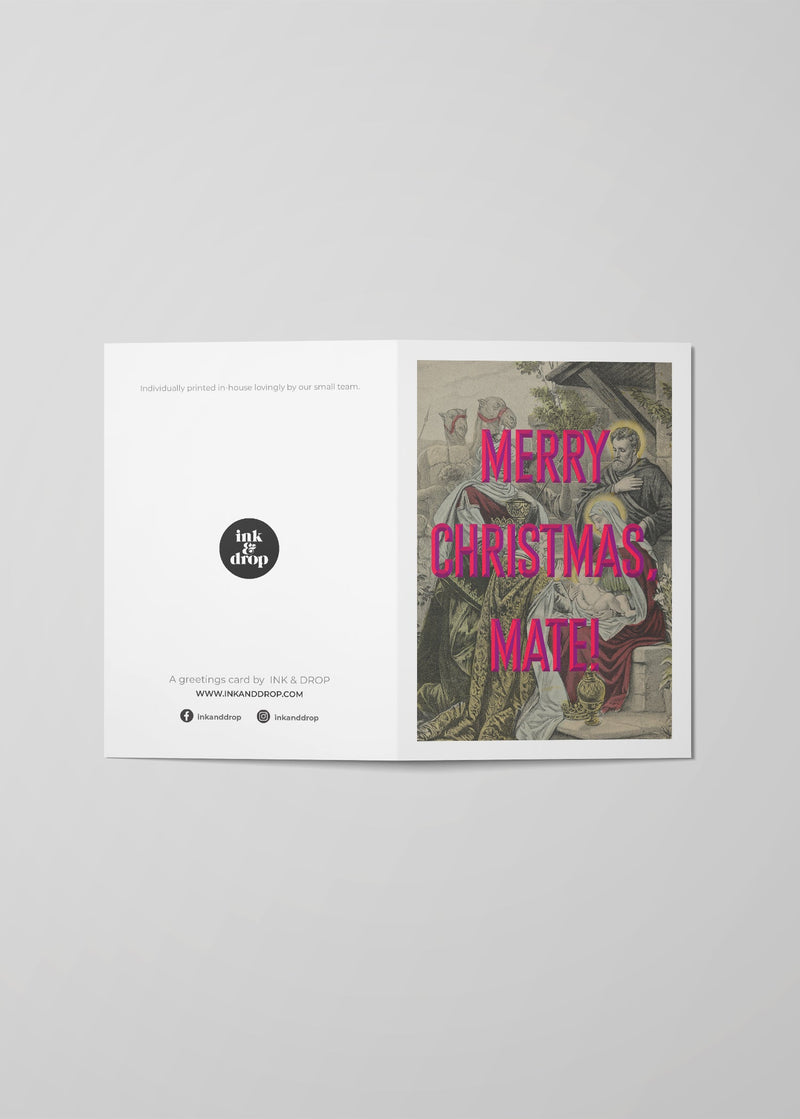 Merry Christmas Mate Greetings Card