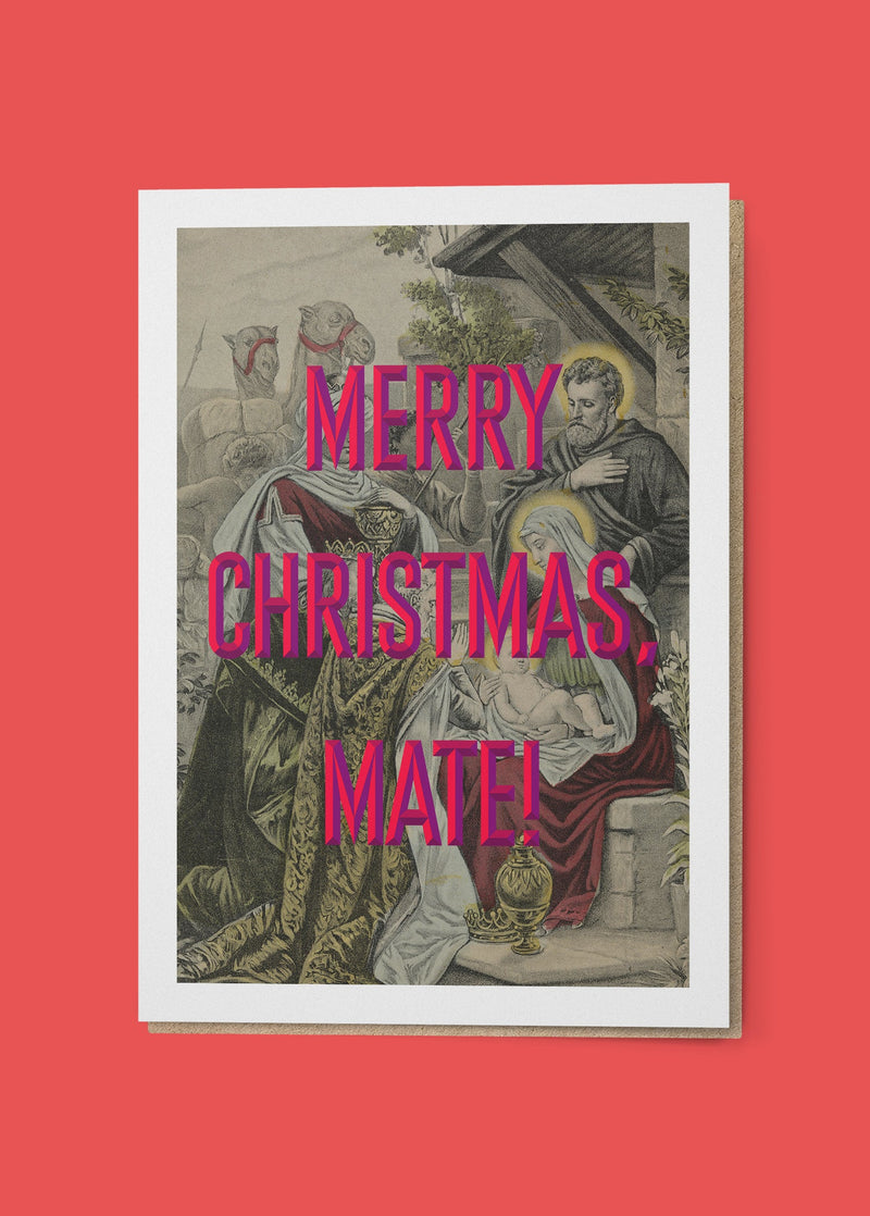 Merry Christmas Mate Greetings Card