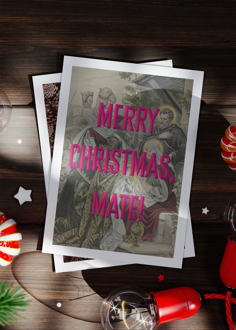 Merry Christmas Mate Greetings Card