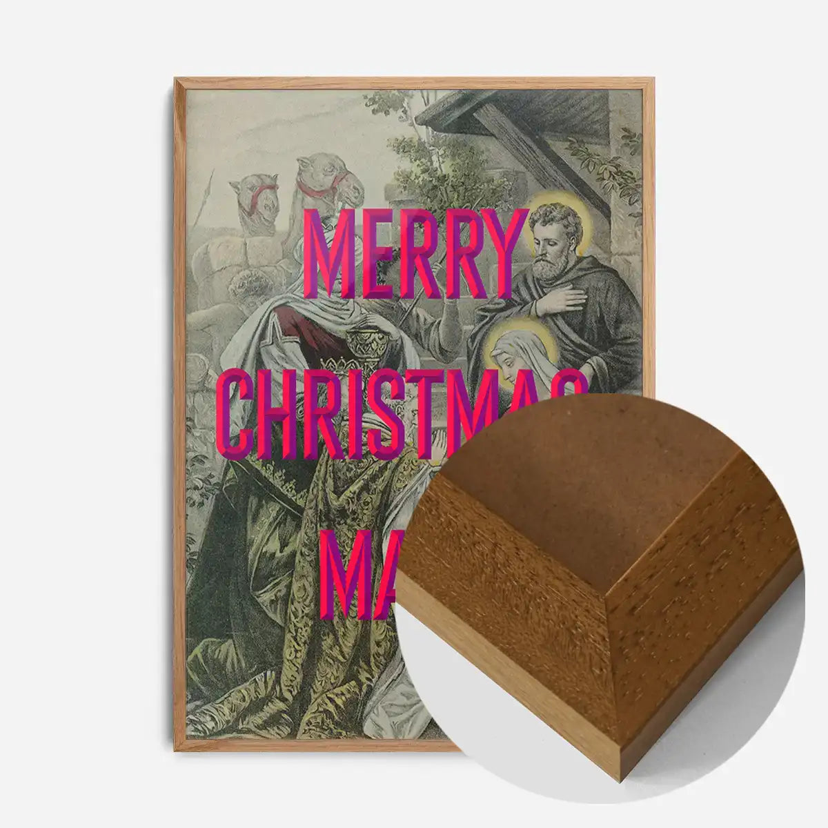 Merry Christmas Mate Nativity Poster Print