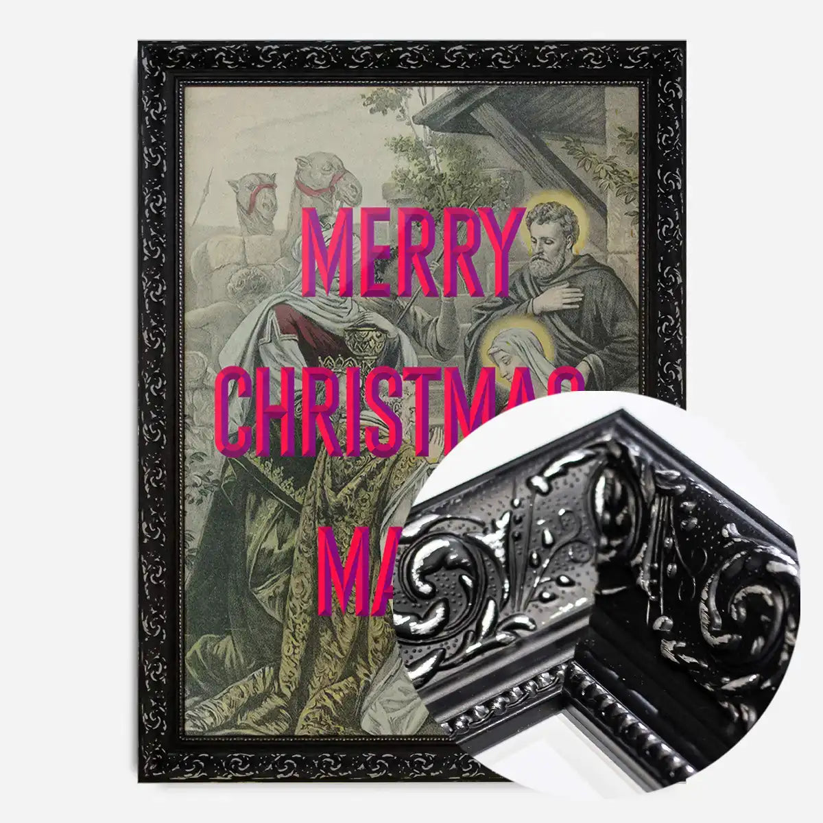 Merry Christmas Mate Nativity Poster Print