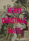 Merry Christmas Mate Nativity Poster Print