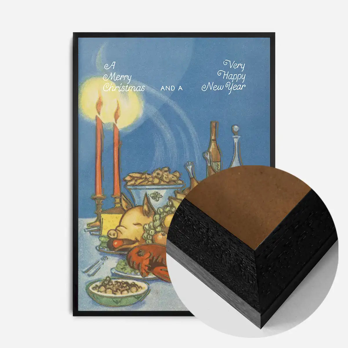 Vintage Christmas Feast Poster Print