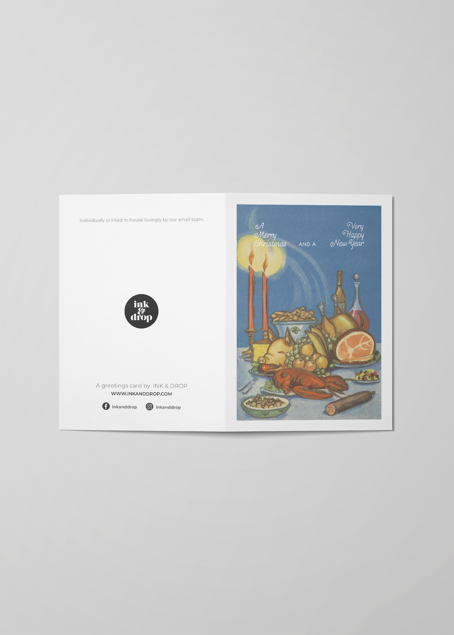 Vintage Feast Christmas Greetings Card