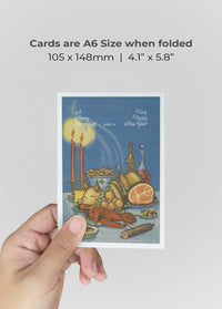 Vintage Feast Christmas Greetings Card
