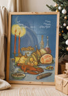 Vintage Christmas Feast Poster Print