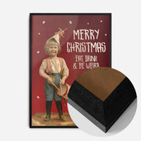 Be Weird Christmas Vintage Poster Print