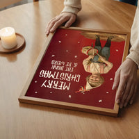Be Weird Christmas Vintage Poster Print