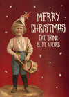Be Weird Christmas Vintage Poster Print