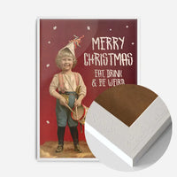 Be Weird Christmas Vintage Poster Print