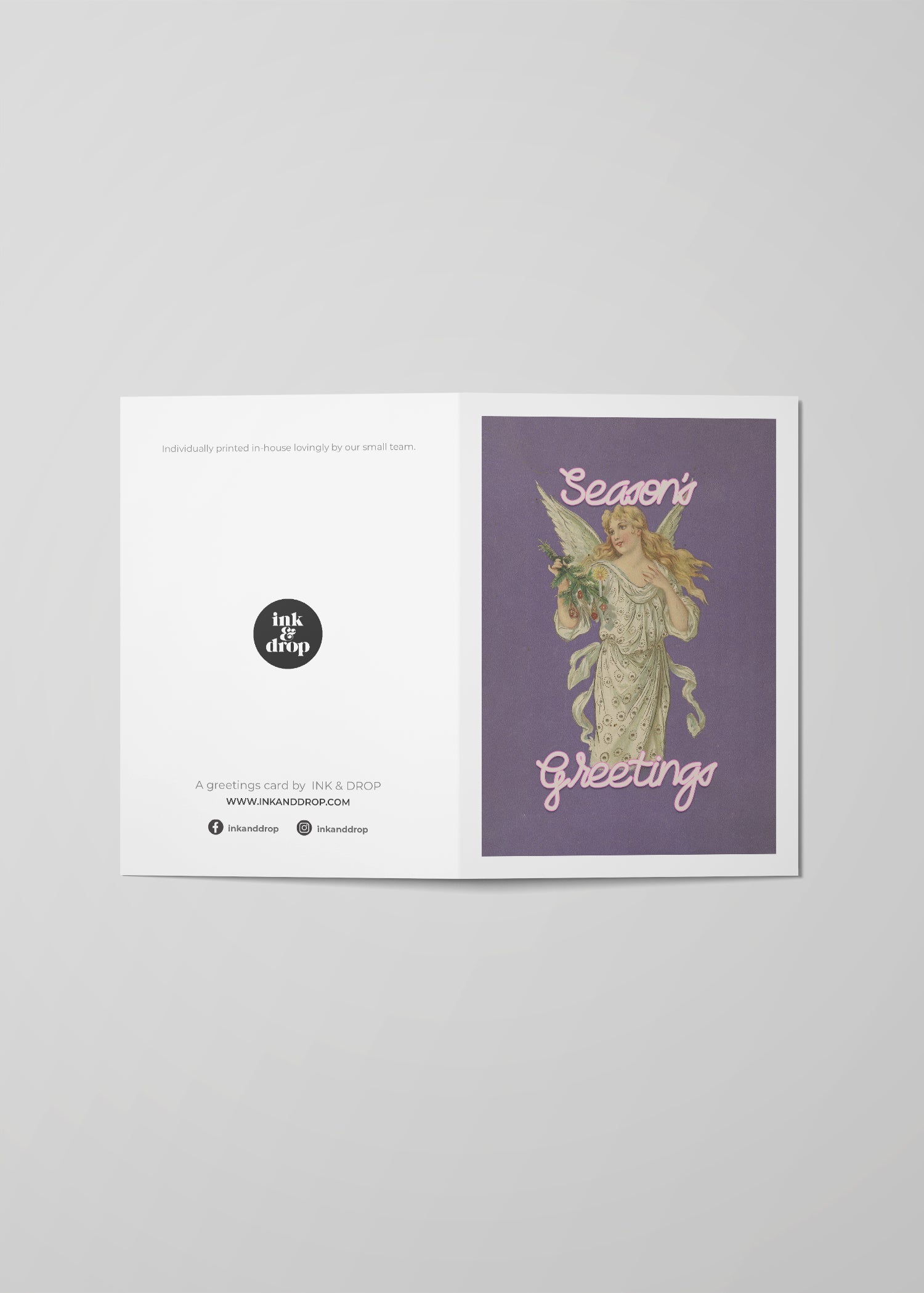 Seaon's Greetings Angel Christmas Card