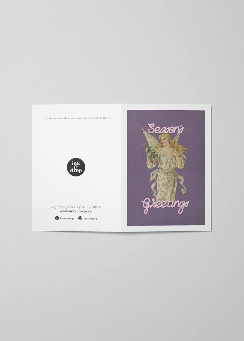 Seaon's Greetings Angel Christmas Card