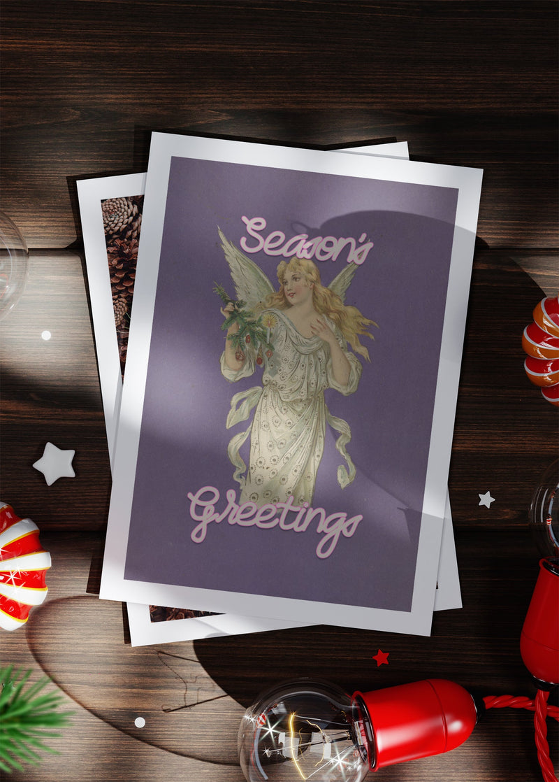 Seaon's Greetings Angel Christmas Card