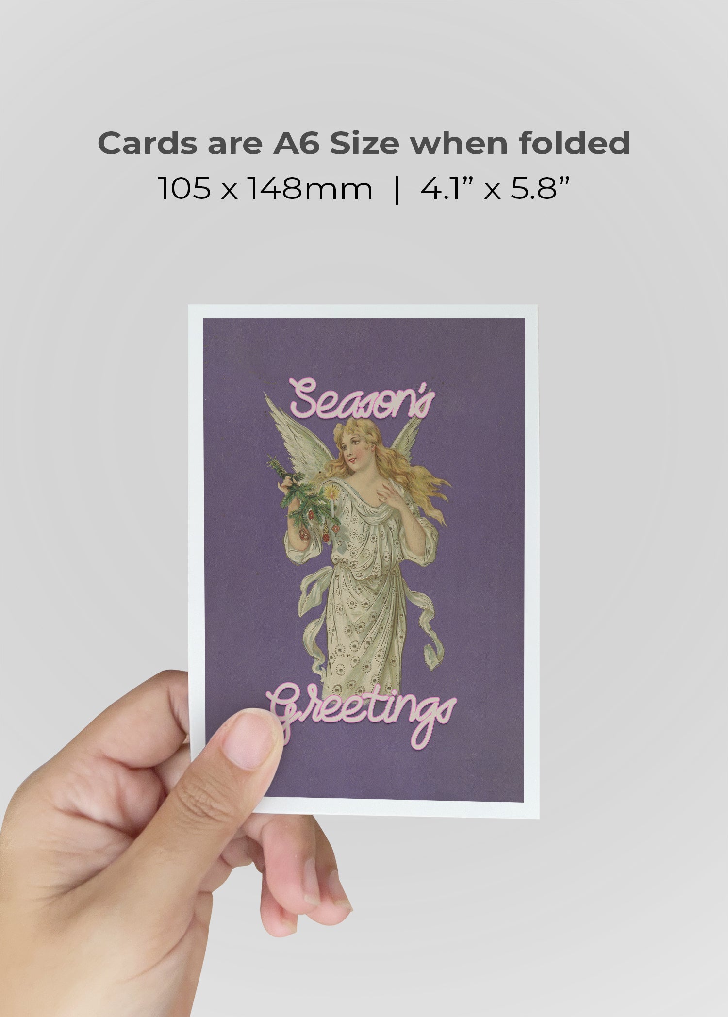 Seaon's Greetings Angel Christmas Card