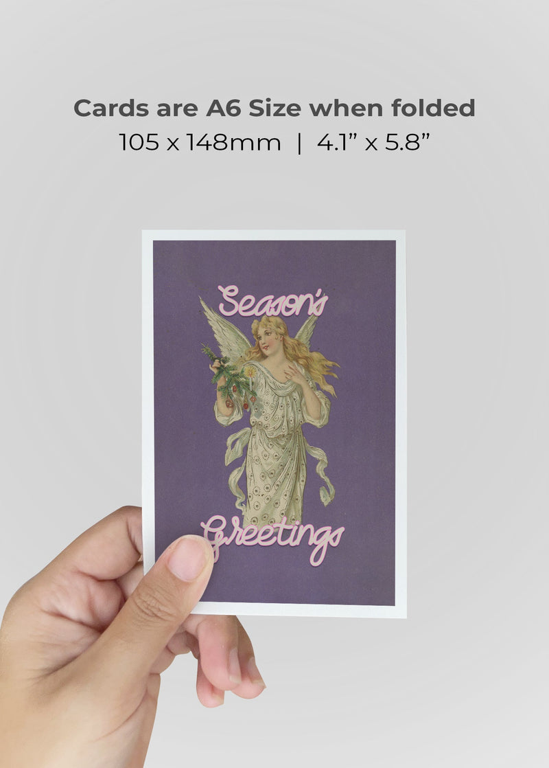 Seaon's Greetings Angel Christmas Card
