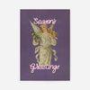 Season's Greetings Vintage Angel Christmas Poster Print