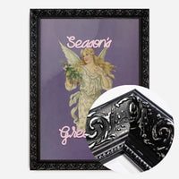 Season's Greetings Vintage Angel Christmas Poster Print