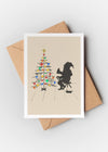 Graffiti Spraypaint Santa Christmas Card