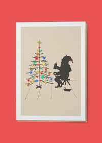 Graffiti Spraypaint Santa Christmas Card