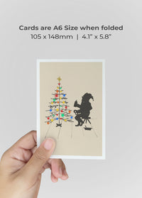 Graffiti Spraypaint Santa Christmas Card