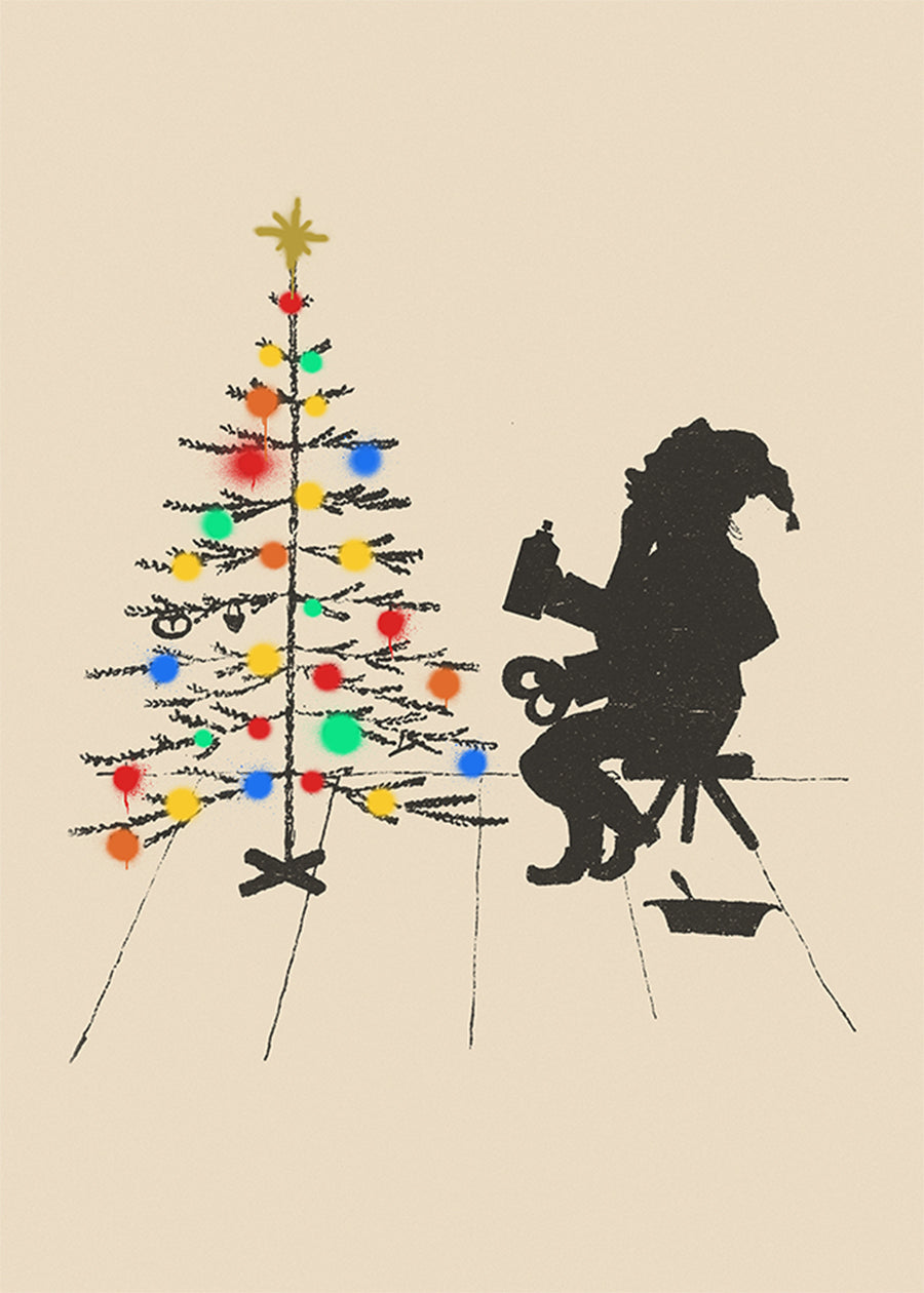 Vandal Santa Christmas Poster Print