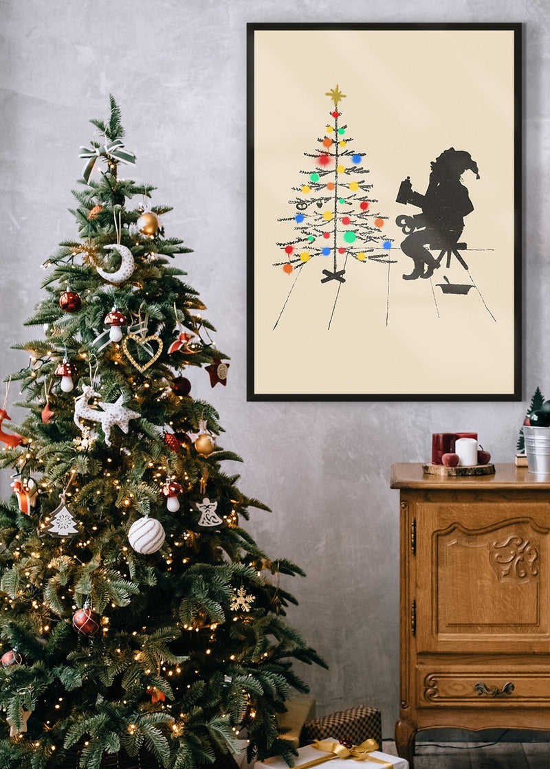 Vandal Santa Christmas Poster Print