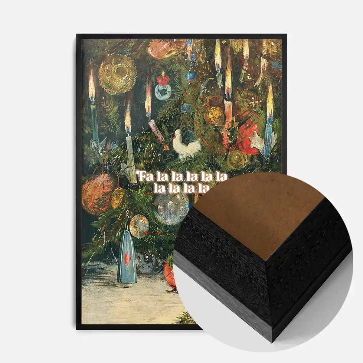 Falalalalalalalala Vintage Christmas Poster Painting Print