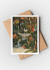Falalalalalalalala Vintage Painting Christmas Card greetings card, styled photo 1