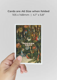 Falalalalalalalala Vintage Painting Christmas Card greetings card, styled photo 6