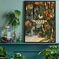 Falalalalalalalala Vintage Christmas Poster Painting Print