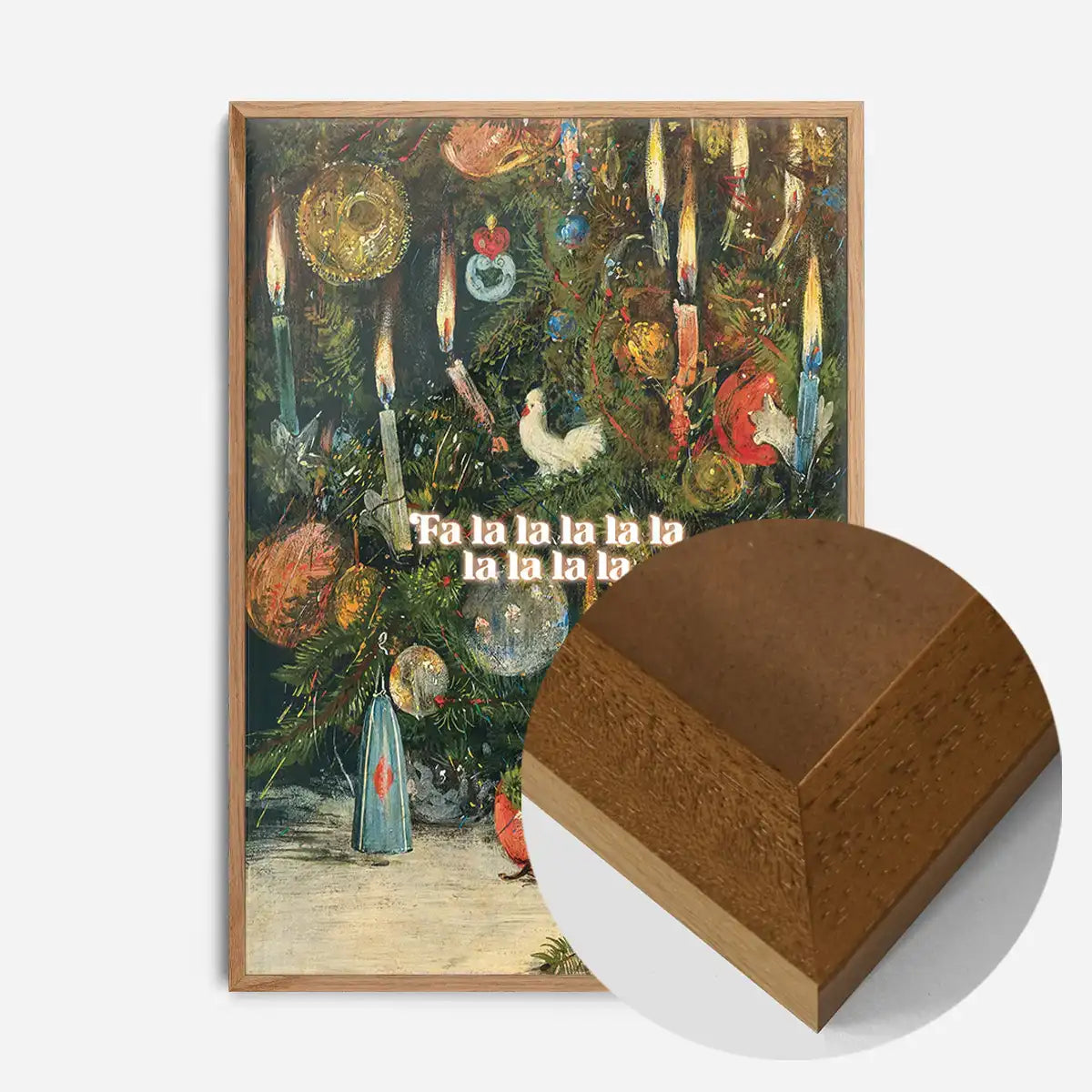 Falalalalalalalala Vintage Christmas Poster Painting Print